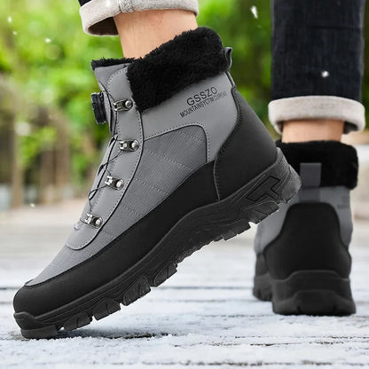Mens Winter Snow Boots UpTrend Deals, gray waterproof outdoor boots with black rugged sole (2) on Tampa Home & Garden Store