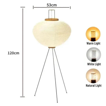 DecorBites Japanese Rice Paper Led Floor Lamp