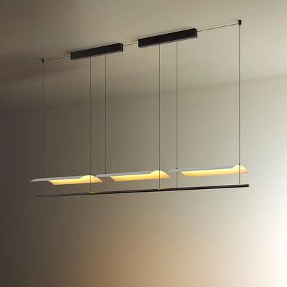 DecorBites kitchen island pendant lights, 3 slim warm LED bars in a metal frame on Tampa Home & Garden Store