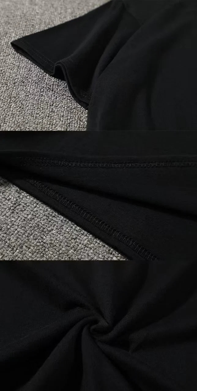 Women's Summer Casual T-Shirt black knit short-sleeve tee with stitched hems UpTrend Deals on Tampa Home & Garden Store