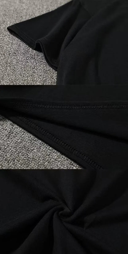 Women's Summer Casual T-Shirt black knit short-sleeve tee with stitched hems UpTrend Deals on Tampa Home & Garden Store