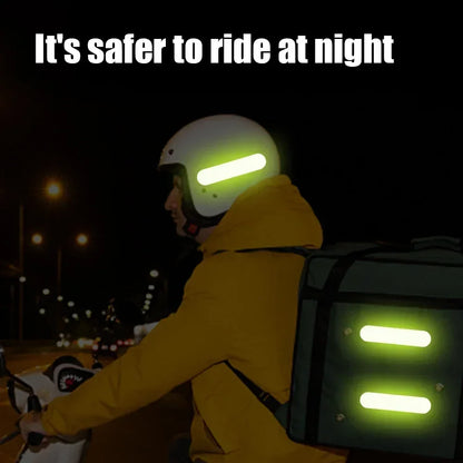 All Gear Reflective Stickers for helmet and backpack with lime green strips BikerZoneZ on Tampa Home & Garden Store