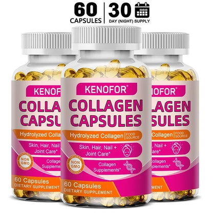 Kenofor collagen capsules trio, hydrolyzed for skin and joints, 60 capsules on Tampa on Tampa Home & Garden Store