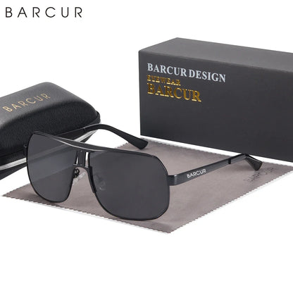 BARCUR polarized sports sunglasses for men with black frame and gradient UV400 lenses on Tampa Home & Garden Store