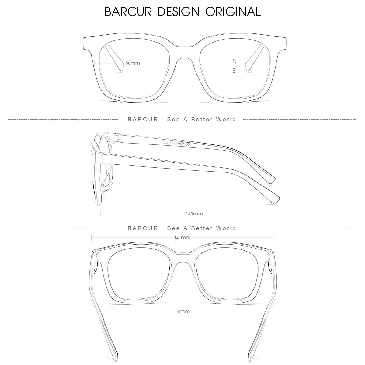 BARCUR rectangular reading glasses with transparent acrylic lenses for reading or work on Tampa Home & Garden Store