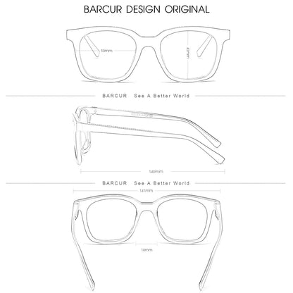 BARCUR rectangular reading glasses with transparent acrylic lenses for reading or work on Tampa Home & Garden Store