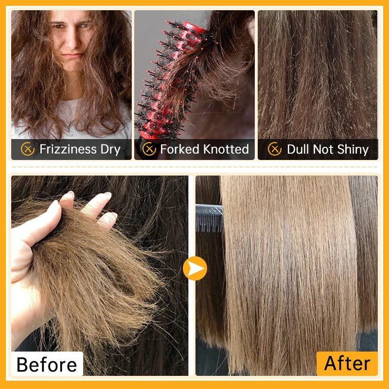 Silcy Skin PURC Morocco Argan Oil Hair Serum for frizz repair, smoothing 50ml before-after on Tampa Home & Garden Store
