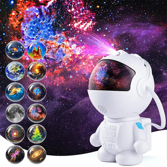 Astronaut Galaxy Projector Star Light with 12 Space Films 360 Rotating Planetarium - Tampa Home & Garden Store