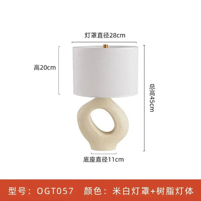 Decorbites Wabi Sabi floor lamp with white shade and beige loop base E27 on Tampa Home & Garden Store