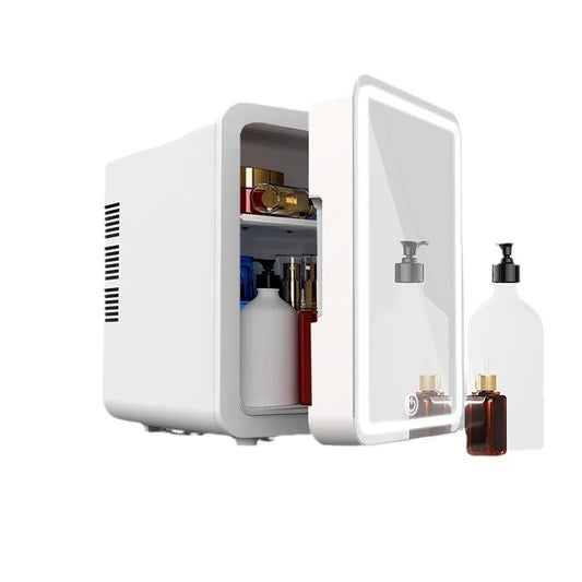 4L Mini Beauty Fridge for Cosmetics Skincare Portable with Built-in LED Light - Tampa Home & Garden Store