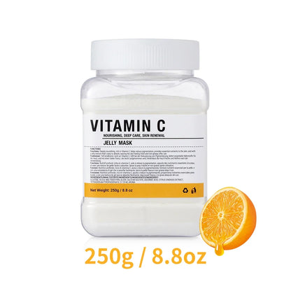 Silcy Skin Vitamin C jelly mask powder in a clear jar with white label and orange slice graphic on Tampa Home & Garden Store