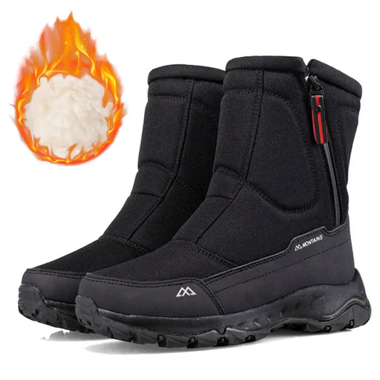 Men's Winter Waterproof Snow Boots by UpTrend Deals, black insulated boots on Tampa Home & Garden Store