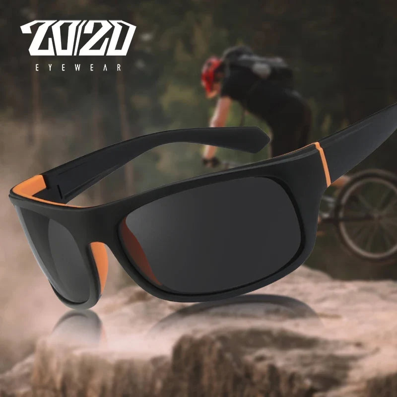 BikerZoneZ polarized sunglasses Outdoor Sport UV400 with black frame and orange interior accents on Tampa Home & Garden Store