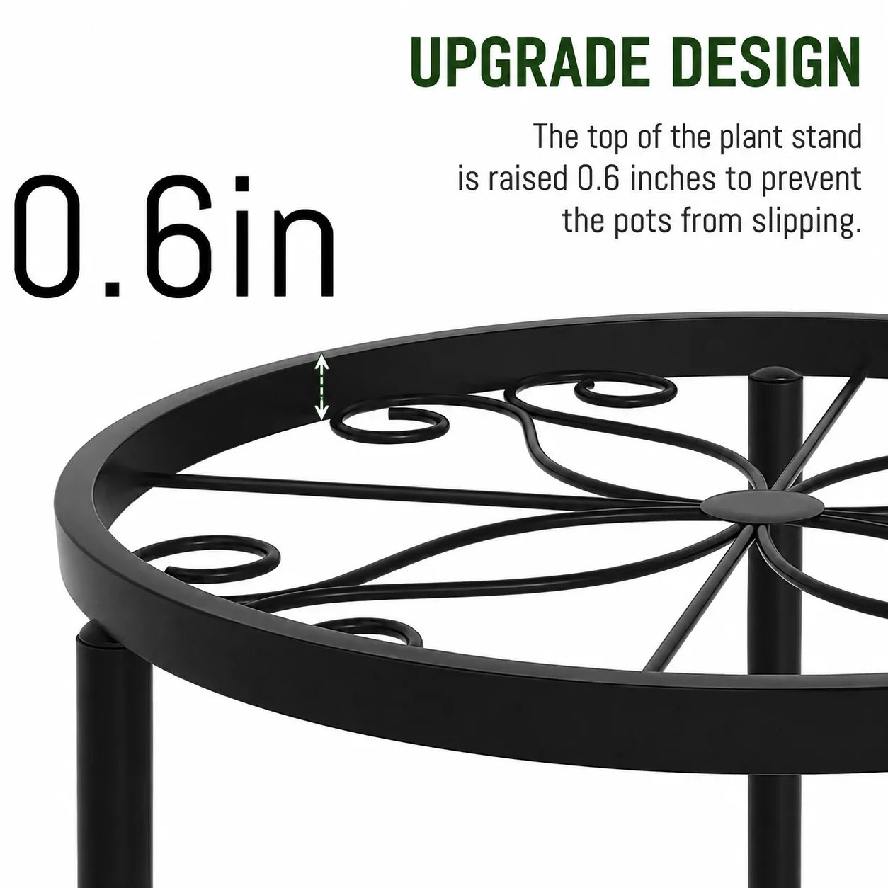 Heavy Duty Round Metal Plant Stand for the Home