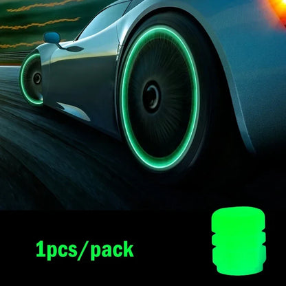 Luminous Valve Stem Caps dustproof neon green glow, BikerZoneZ, 1pc pack on Tampa Home & Garden Store