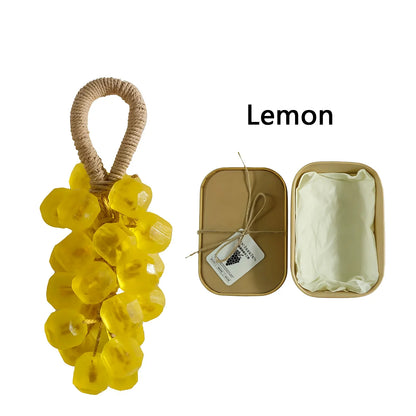 Grape hand soap gift set with rope-handled loofah and two gold tins by Silcy Skin on Tampa Home & Garden Store