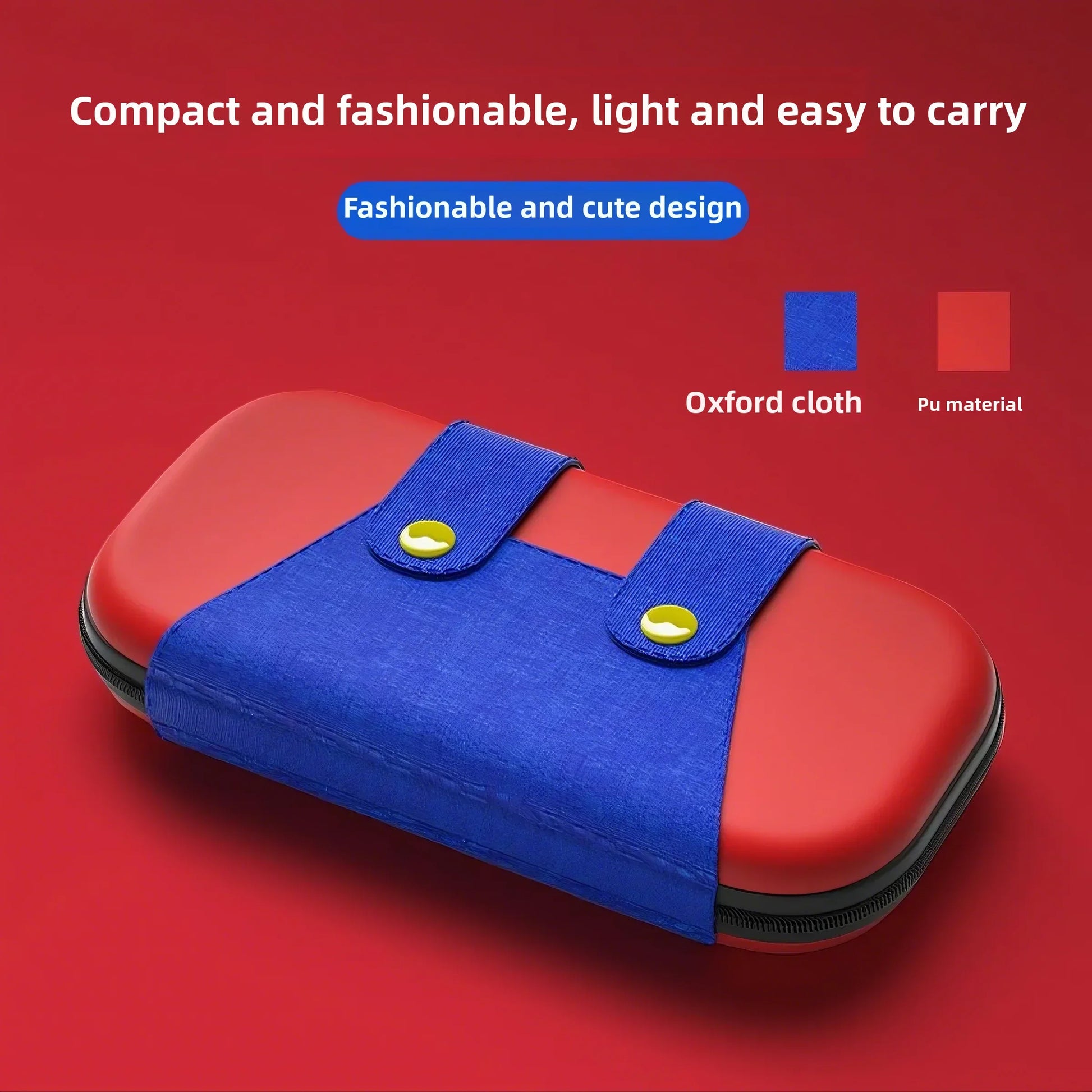 Blue Switch carrying case by FLIPSTYLEZLLC with Oxford cloth and yellow snaps on Tampa Home & Garden Store