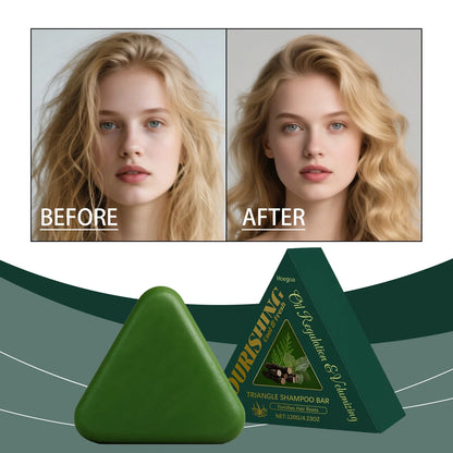Herbal Usman Grass Shampoo Soap Silcy Skin before/after blonde hair 120g triangle bar on Tampa Home & Garden Store