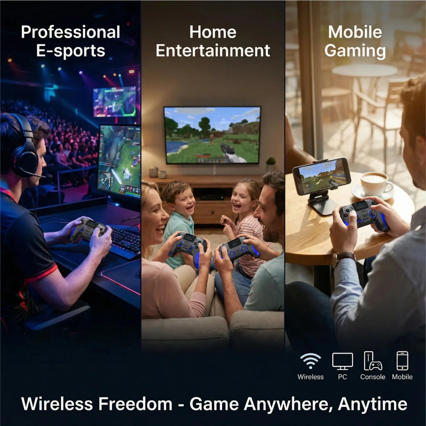Smart Screen Wireless Game Controller with customizable display for IOS/Android/Steam on Tampa Home & Garden Store