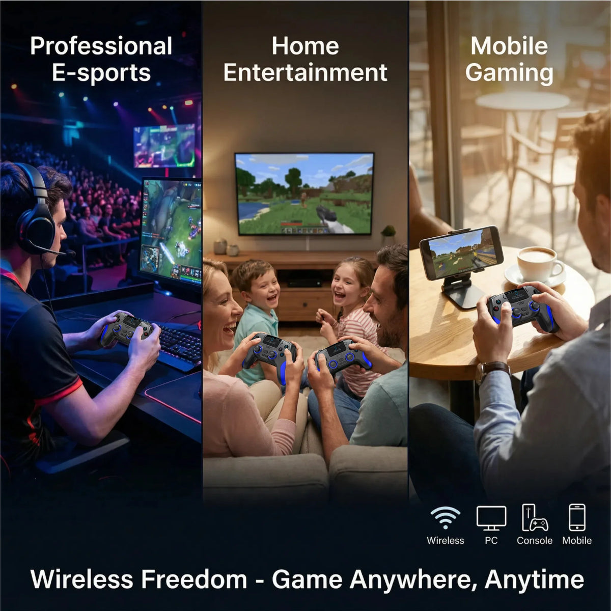 Smart Screen Wireless Game Controller with customizable display for IOS/Android/Steam on Tampa Home & Garden Store