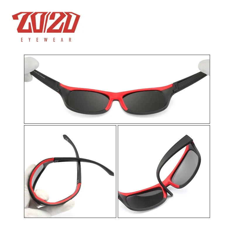 Polarized Sunglasses Outdoor Sport UV400 red/black frame BikerZoneZ on Tampa Home & Garden Store