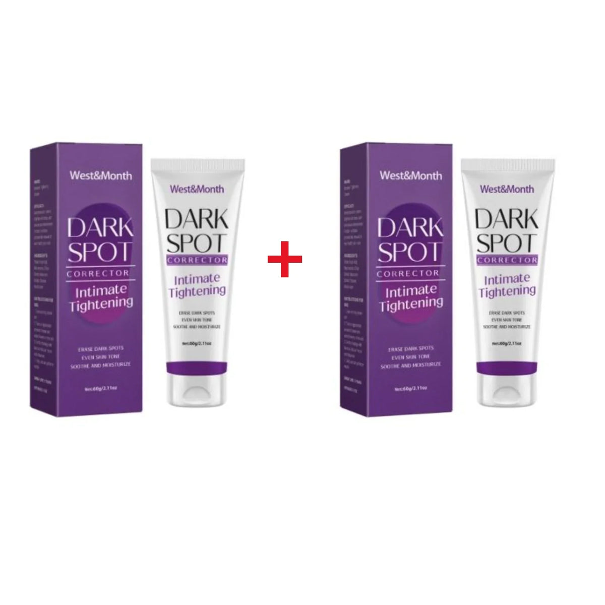 West&Month Dark Spot Corrector duo pack with purple boxes and white tubes on Tampa Home & Garden Store