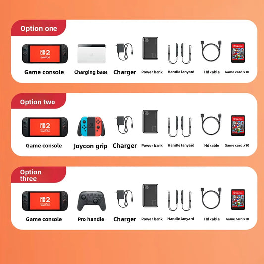Switch 2 EVA carrying case bundle with game console, charger, power bank, lanyard, 10 game cards on Tampa Home & Garden Store