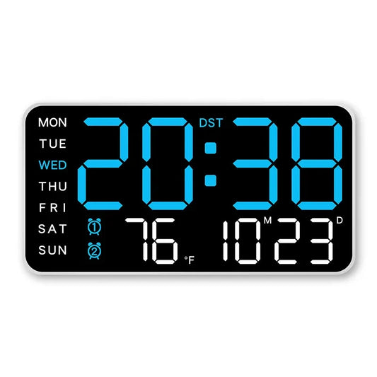 Giant Digital Wall Clock with Temperature Date Time Smart Home LED Display - Tampa Home & Garden Store