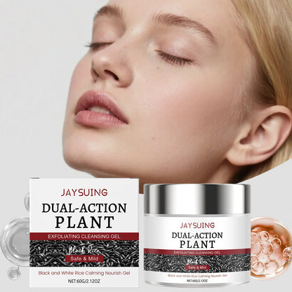 Silcy Skin Black Rice Facial Cleansing Gel 60g dual-action exfoliating cleanser, 2 jars with silver lids on Tampa Home & Garden Store
