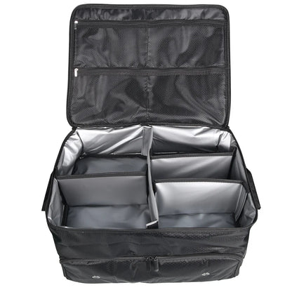 Golf Trunk Organizer EstaliosFit, waterproof car storage box black with gray dividers on Tampa Home & Garden Store