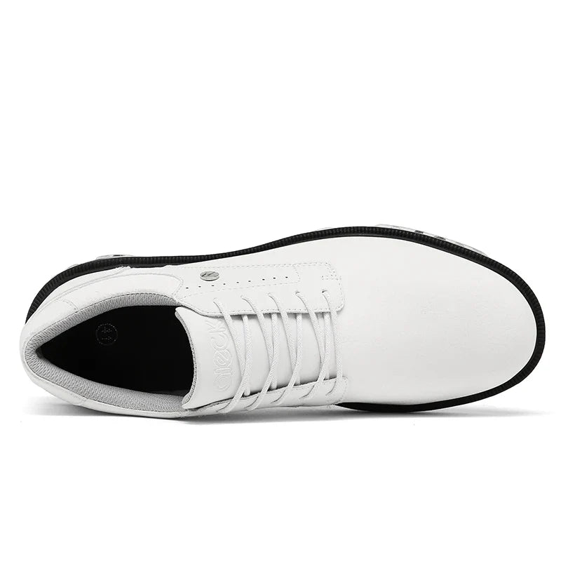 Men's EstaliosFit white waterproof golf shoes for outdoor walking on Tampa Home & Garden Store