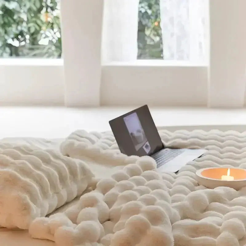 DecorBites Luxe Faux Fur Blanket for Bed and Sofa