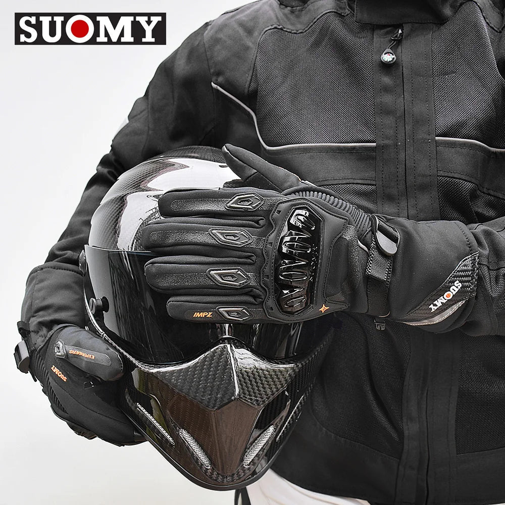 Warm Winter Windproof Waterproof Touch Screen Motorcycle Gloves black by BikerZoneZ with SUOMY on Tampa Home & Garden Store