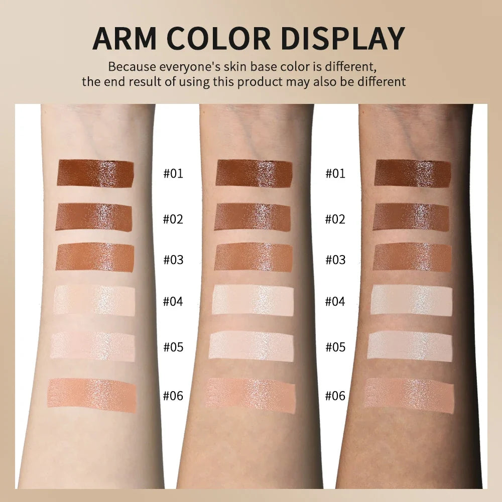 Silcy Skin Tint Foundation Stick swatch display across three arms with shades #01–#06 on Tampa Home & Garden Store