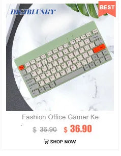 Fashion keyboard and mouse set for PC gaming, gray compact wireless keyboard with orange accents on Tampa Home & Garden Store