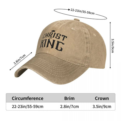 King Caps beige cap by BikerZoneZ with Christ Is King logo, curved brim, 22-23in circumference on Tampa Home & Garden Store