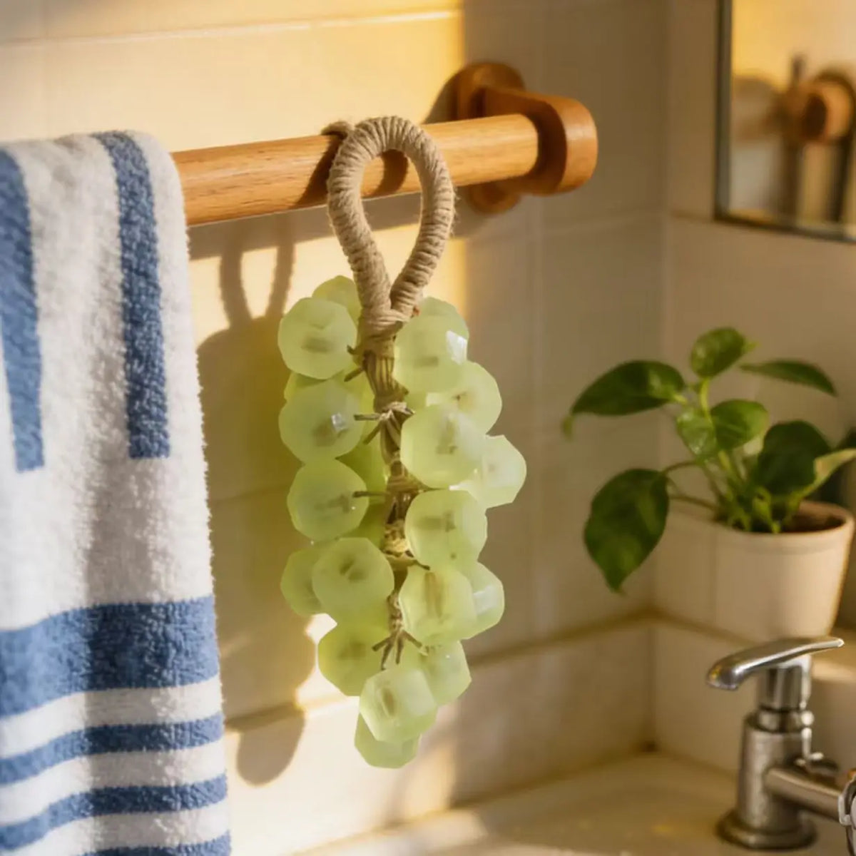 Grape hand soap pale green by Silcy Skin handmade hydrating soap for smooth skin on Tampa Home & Garden Store