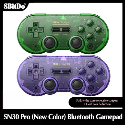 8BitDo SN30 Pro Bluetooth gamepad green and purple shells 2-pack by FLIPSTYLEZLLC on Tampa Home & Garden Store