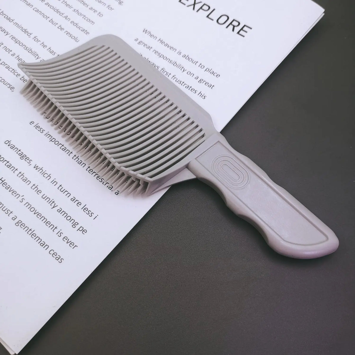 Barber hair comb kit flat-top fade comb in light gray plastic by Silcy Skin on Tampa Home & Garden Store