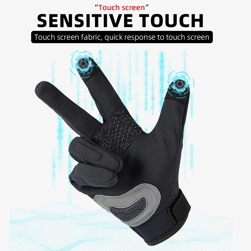 Motorcycle gloves three-color breathable anti-slip windproof touchscreen palm grip on Tampa Home & Garden Store