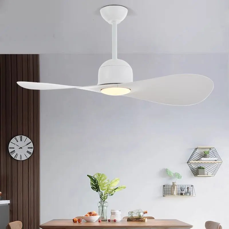 DecorBites Kids Double Leaf Ceiling Fan Light, white blades, silent operation, adjustable speed on Tampa Home & Garden Store