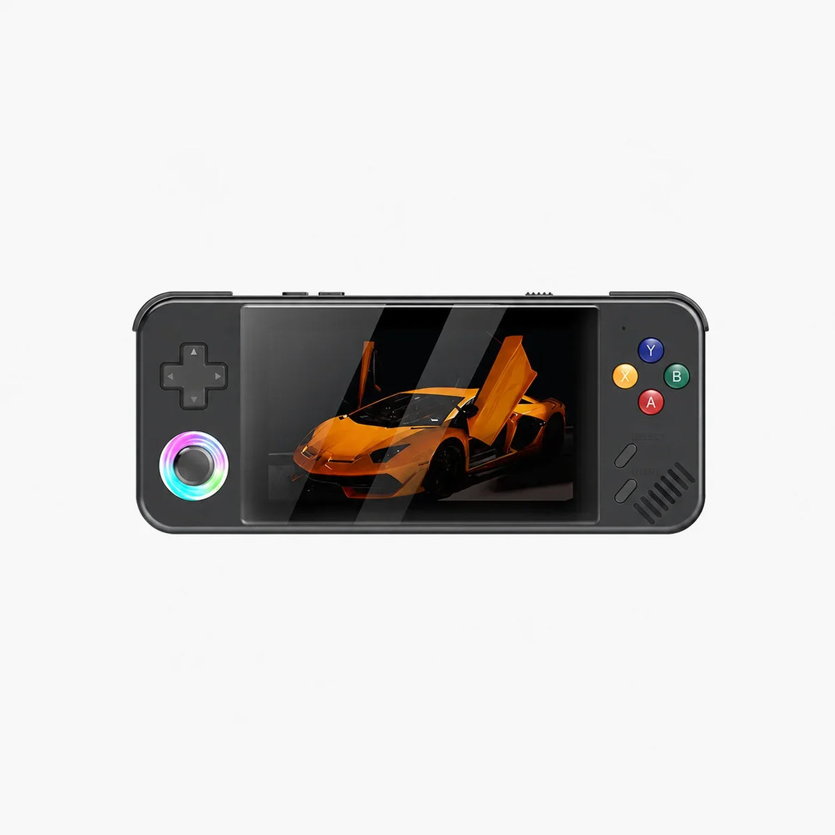 handheld game console M41P, 4.3-inch display, black body with D‑pad, RGB joystick on Tampa Home & Garden Store