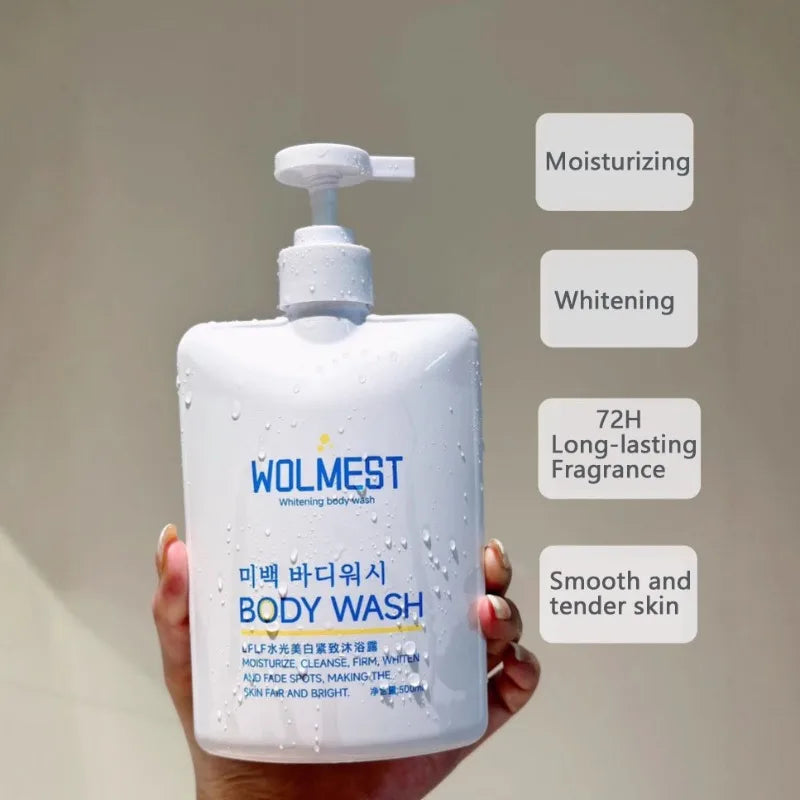 WOLMEST whitening body wash 500ml moisturizing long-lasting fragrance for smooth skin on Tampa Home & Garden Store