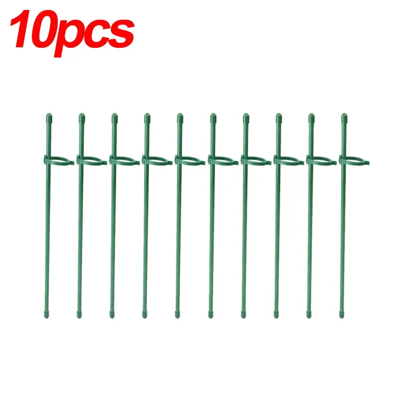 Green Adjustable Plant Support Rods and Clips