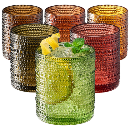 Fortuna Hobnail Lowball Glasses Set of Six