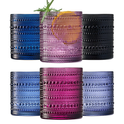 Fortuna Hobnail Lowball Glasses Set for Six