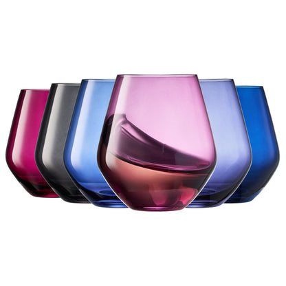 Fortuna Stemless Wine Glasses and a Set of 6