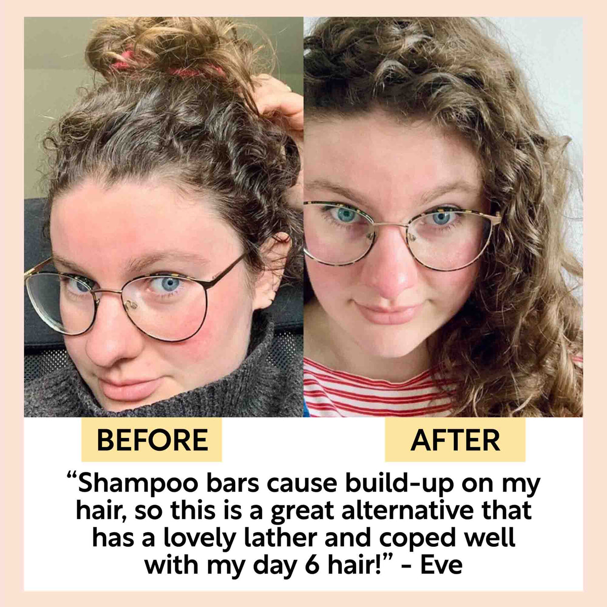 UpCircle BestSellers Bundle skincare set, before/after collage of glasses wearer with curly hair on Tampa Home & Garden Store