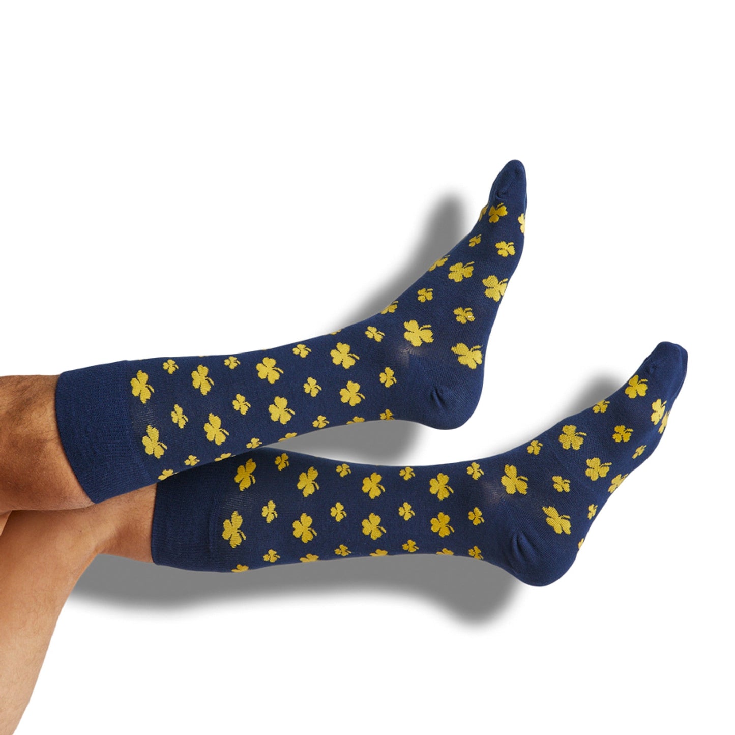 Navy Gold Mixed Socks 4 Pack -A DeadSoxy navy socks with yellow floral pattern on Tampa Home & Garden Store