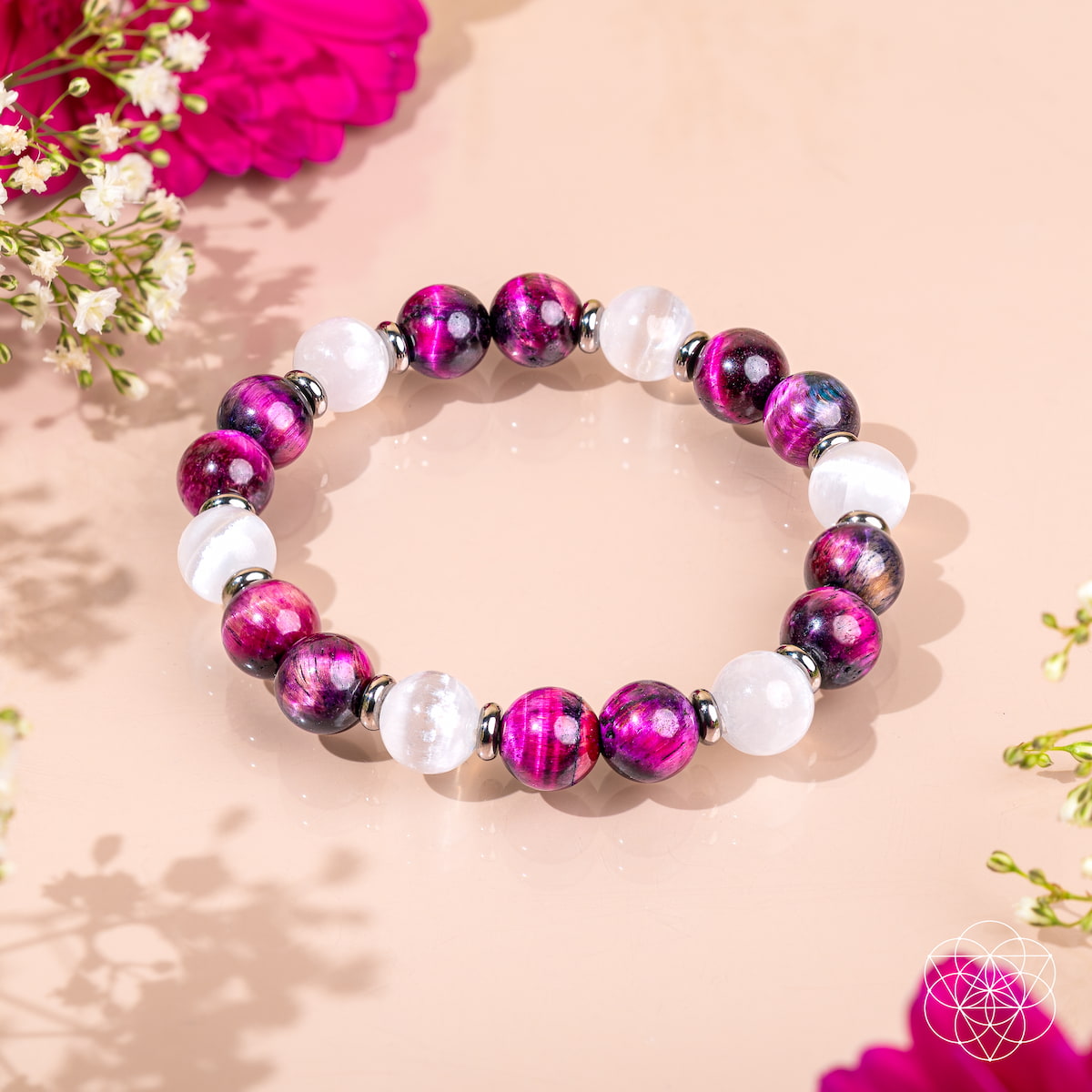 Shape Your Future – Pink Galaxy Tiger’s Eye Bracelet - Tampa Home & Garden Store